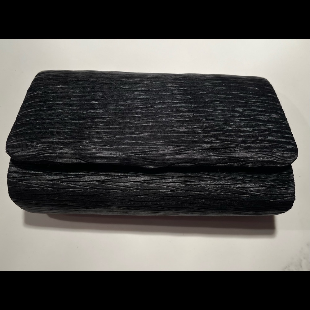NWOT Black crepe regale ltd bag